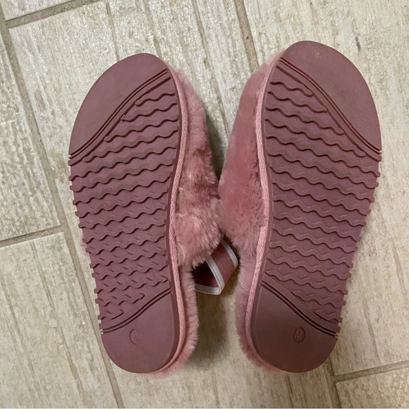 LAMO Girls Pink Shearling CARLA SLIPPERS Size M 12T - Picture 7 of 7